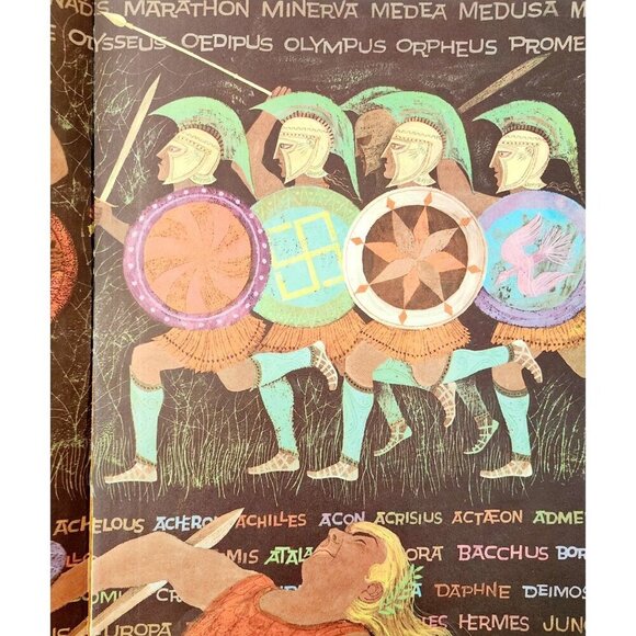 1960 Stories Of Gods & Heroes Mythology Illustrated Art Seiden 1st Edition WHBS - Picture 3 of 9